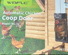 WRFLC Automatic Chicken Coop Door Electric w/ Opener Timer Light Sensor RC-31