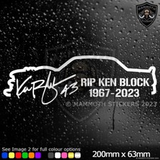 Ken Block RIP Car Sticker Window Bumper Decal Tribute Drift Gymkhana Hooni Corn