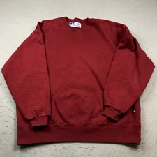 VINTAGE Russell Athletic Sweatshirt Mens 2XL XXL Red High Cotton Crewneck Heavy