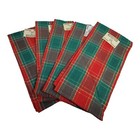 Better Home Kitchen Classics Red and Green Plaid Napkins - Set of 4 + 1 extra