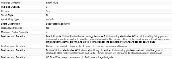 6 nuevas bujías de iridio dobles Bosch para LEXUS RX450H V6-3,5 L 2010-2015 Foto 3 de 4