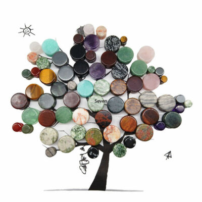 1 Pair Natural Stone Ear Gauges/Plugs - Double Flare Saddle Style, For Stretched Lobes 11 thumbnail image
