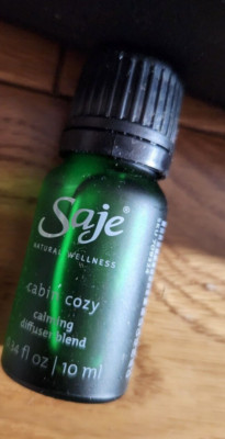Saje Natural Wellness -CABIN COZY- CALMING Diffuser Blend Essential Oil - 10 ML