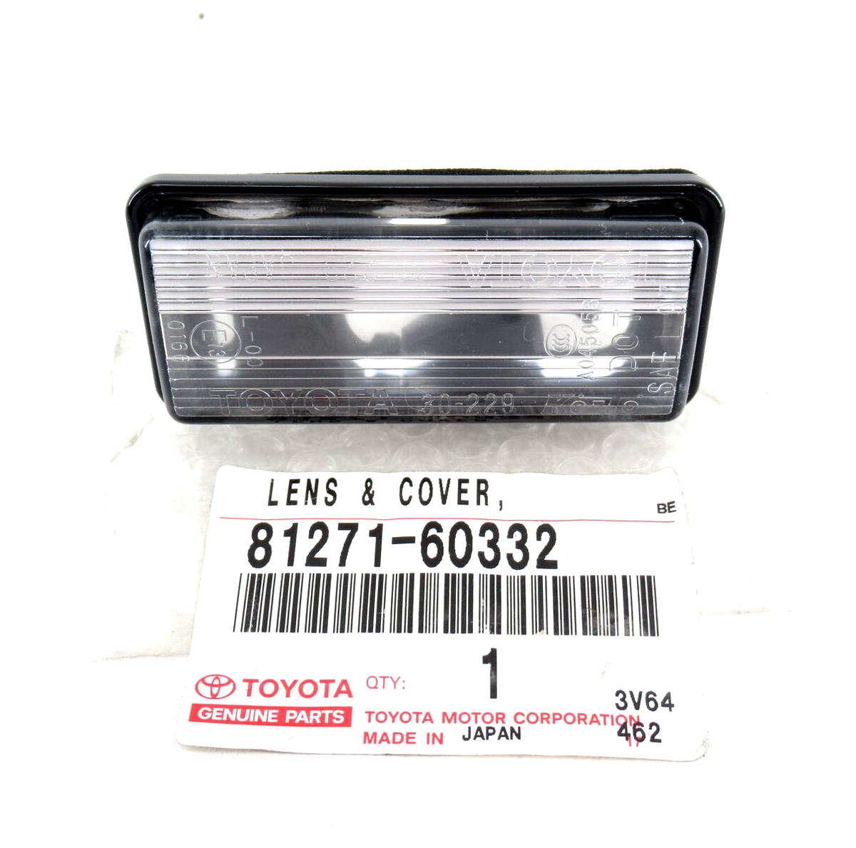 Genuine OEM Toyota Lexus 81271-60332 License Plate Light Lens Assy