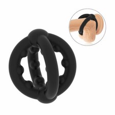Reusable Silicone Penis Sleeve Male Ejaculation Delay Ring Scrotum Stretcher MEN