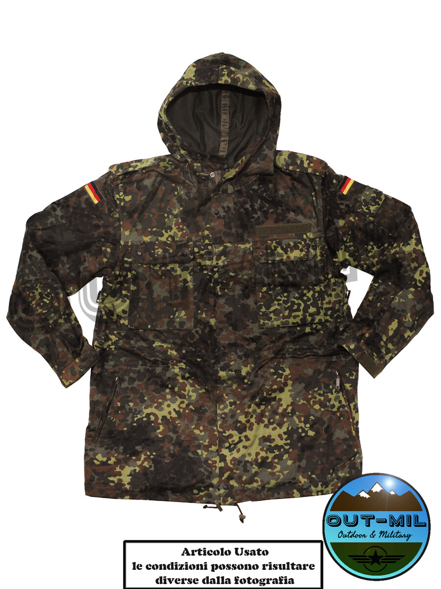 Parka mimetico Flektarn in cotone Usato originale militare Tedesco