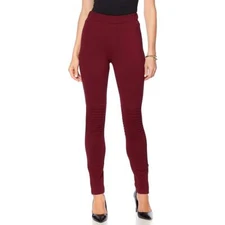 Antthony Women's Pull-On "Signature Style" Moto Pant Maroon X-Small Size HSN