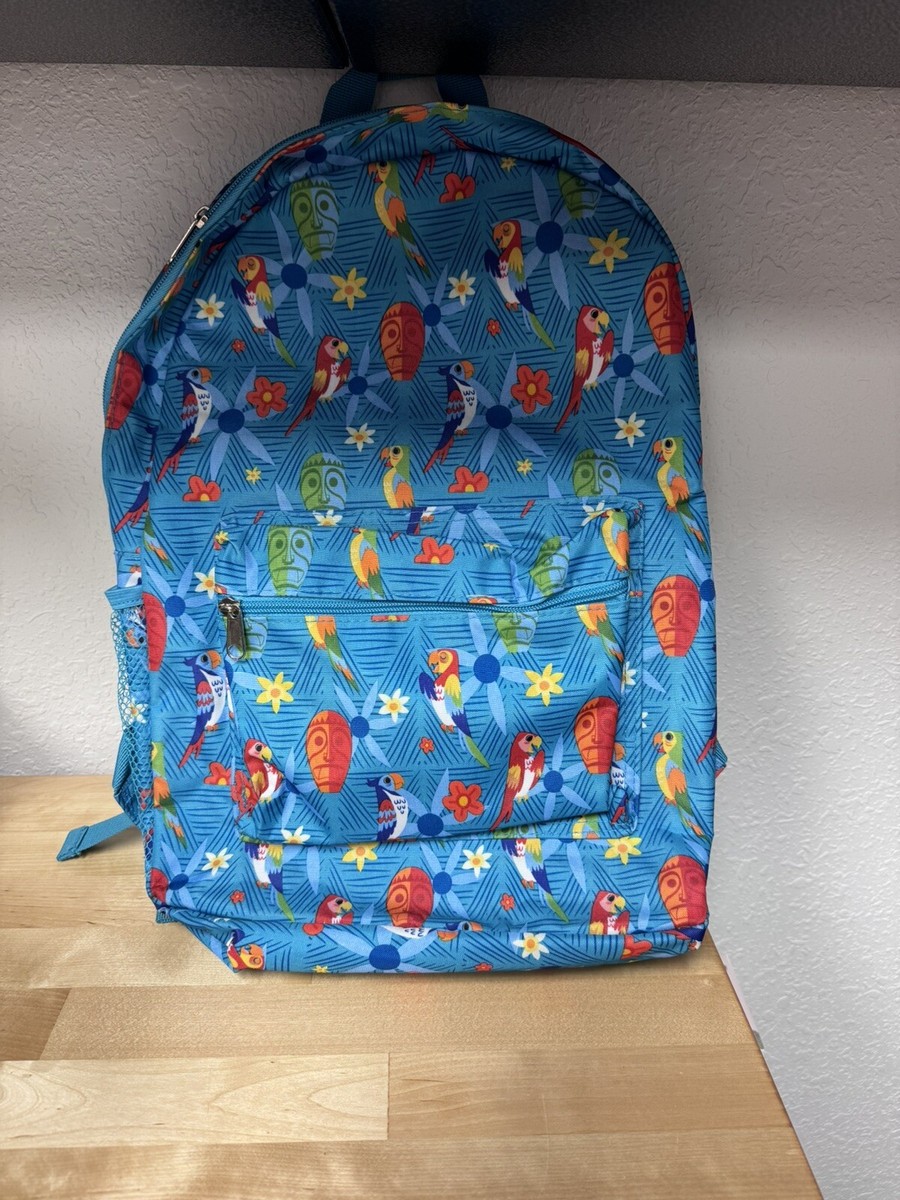 Disney tiki room Blue Tropical Parrot Backpack Disney Backpack Bag - Enchanted Tiki Room - Blue-BagsT-1798 main image 3