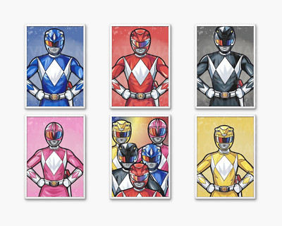 Power Rangers Wandbild Poster Druck Wohndeko Bild Bild Kunstwerk A4 A3