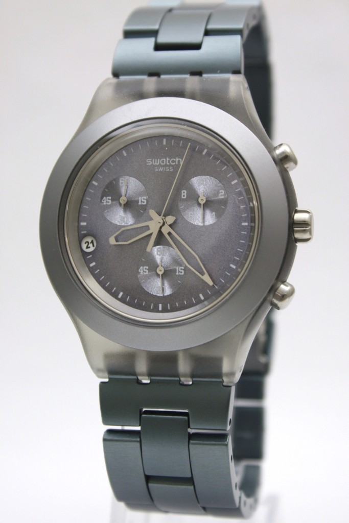 New Swatch Irony Chronograph Full Blooded Smoky Gray Watch