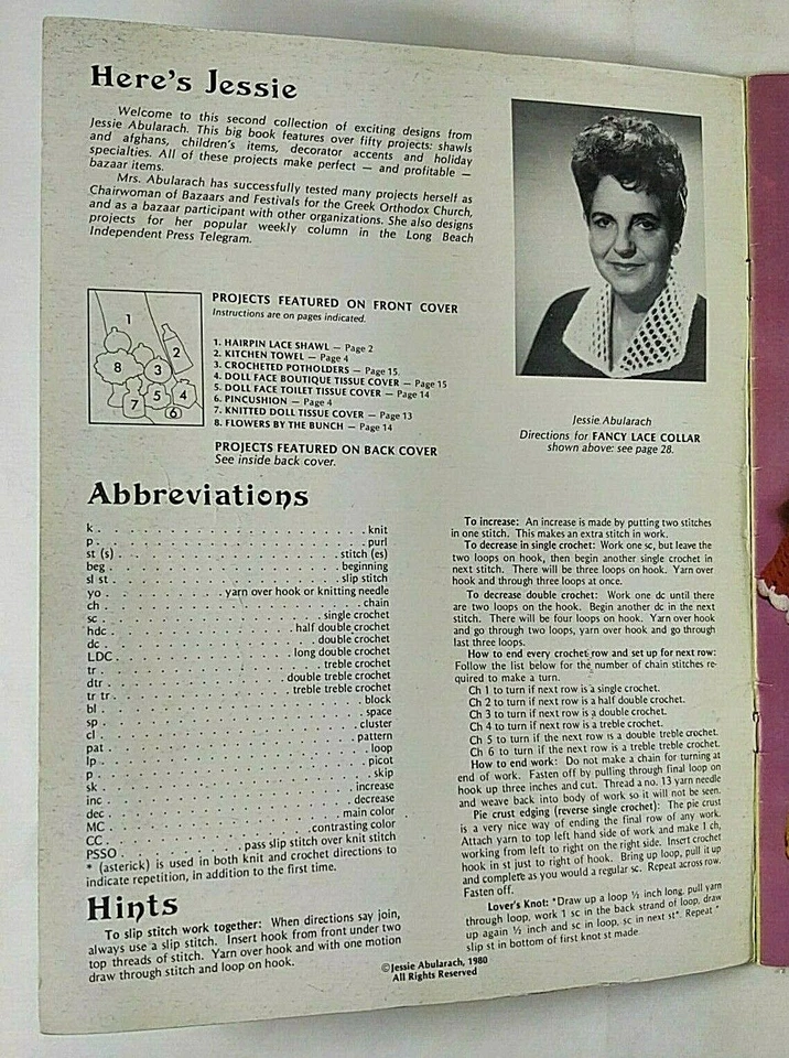 Crocheted Favorites & Originals of Jessie Abularach Volume 2 / McCall's `96  pp - Image 3 of 3