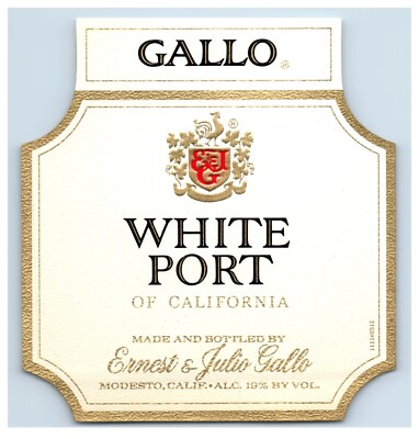 1950's-70's Gallo White Port #2 California Wine Label Original S58E