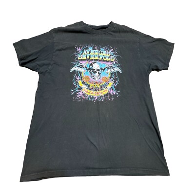 Avenged Sevenfold Why Arent We In The Studio Tour 2016 Mens L Black Graphic Tee