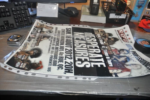 Wrestling colour poster quebec indy nspw autographed the dark order /super smash