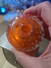 Vintage Kreiss Hand Blown Apple Paperweight Orange Art Glass Bubble JJ#8 — photo 9
