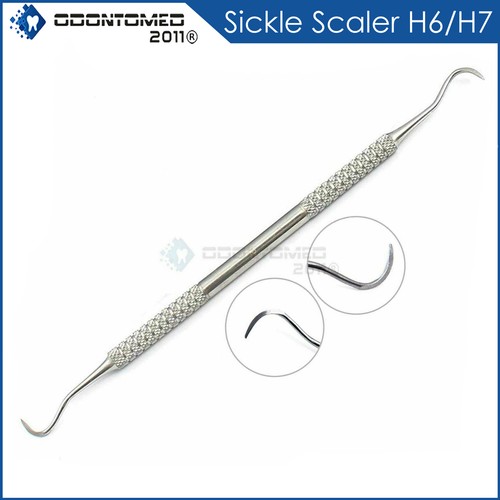 Instrumento Dental Escalador Hoz H6/H7 - Para Higiene Periodontal, De Doble Extremo