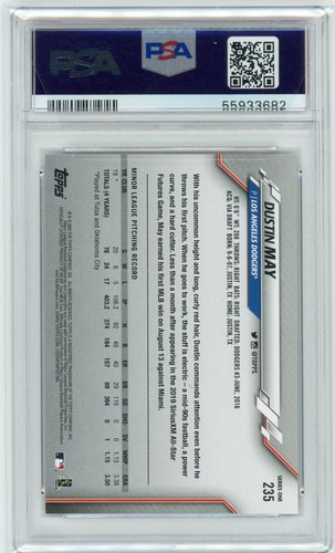 2020 Topps 582 Montgomery Club Set Dustin May RC PSA 10 Rookie Card #235 - Picture 2 of 2