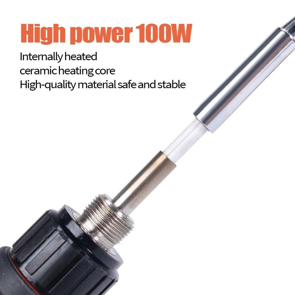 Lötkolben Set 100W - Komplettset Mit Multimeter & 5 Lötspitzen