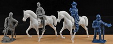 ORIGINAL BMC Civil War Character Figures - Lee, Meade, Longstreet, Hancock 54mm