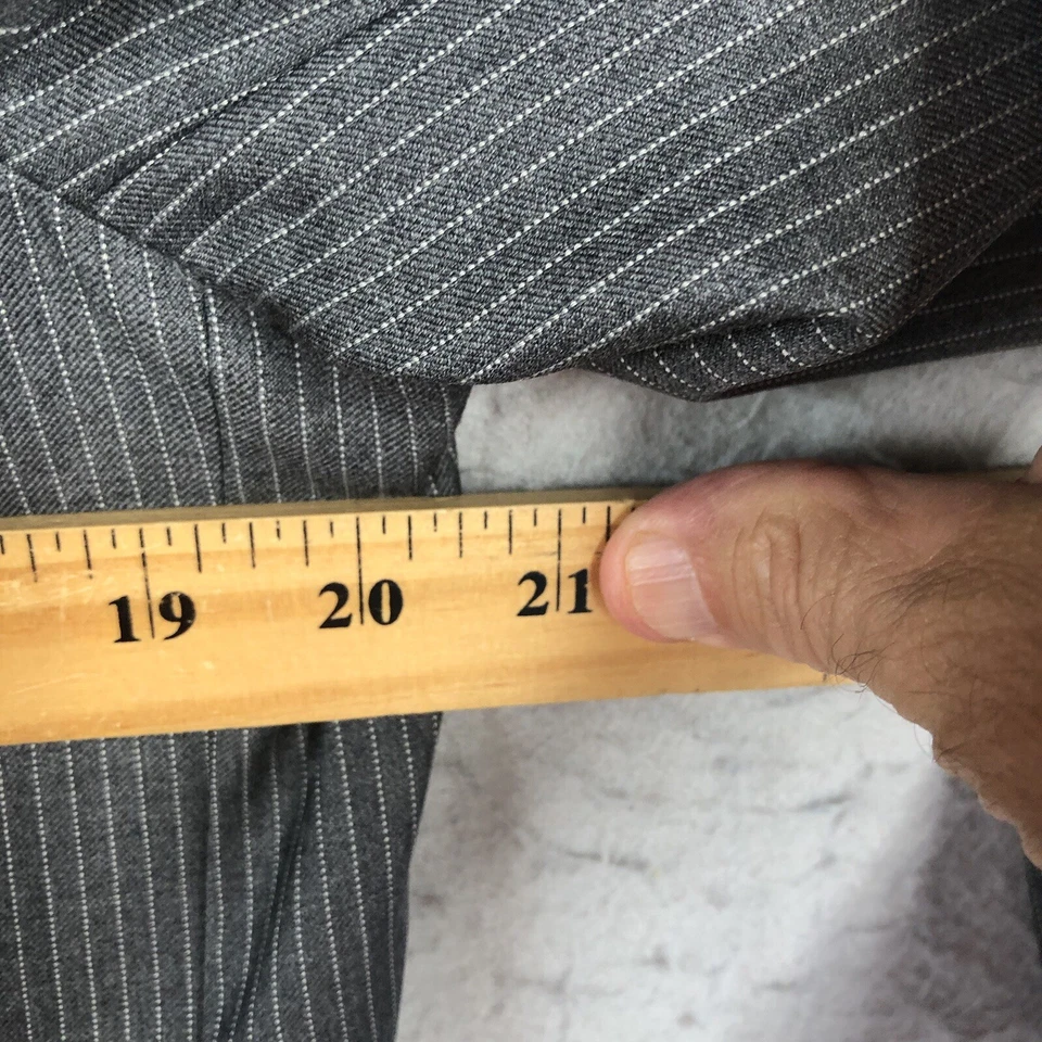 Blazer SuitSupply Para Hombres 40R Gris Rayas 100% Lana Super 110s Chaqueta Perenne Foto 4 de 4