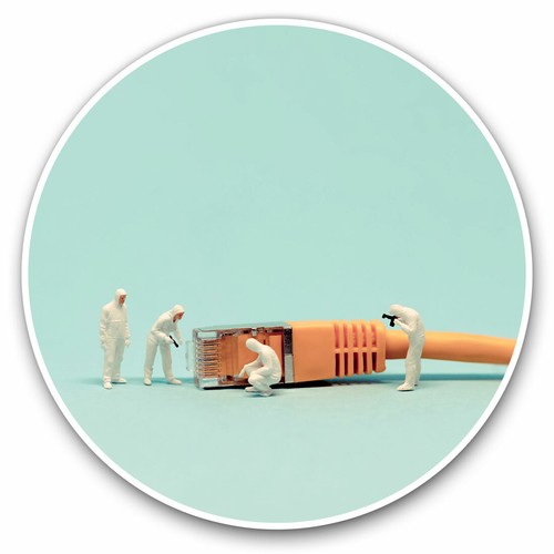 2 x Vinyl Stickers 25cm - Funny Networking Cable Computer Cool Gift #14171 - 第 1/9 張圖片