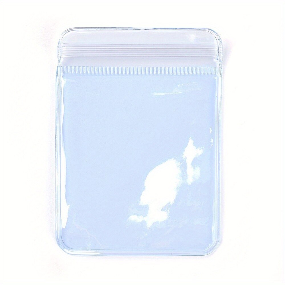 100pcs Rectangle PVC Zip Lock Bags Resealable Packaging Bags Self Seal bag Light