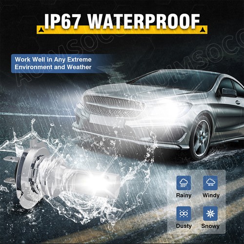 Super Bright White H7 H7 H11 CSP LED Headlight High Low Beam Fog Light Bulbs Kit - Picture 17 of 17
