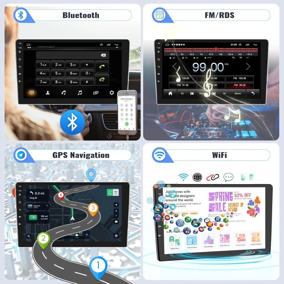 Radio estéreo para automóvil Carplay 2G + 64 GB Android 13 + cámara para Nissan Rogue 2006-2016 Foto 4 de 4