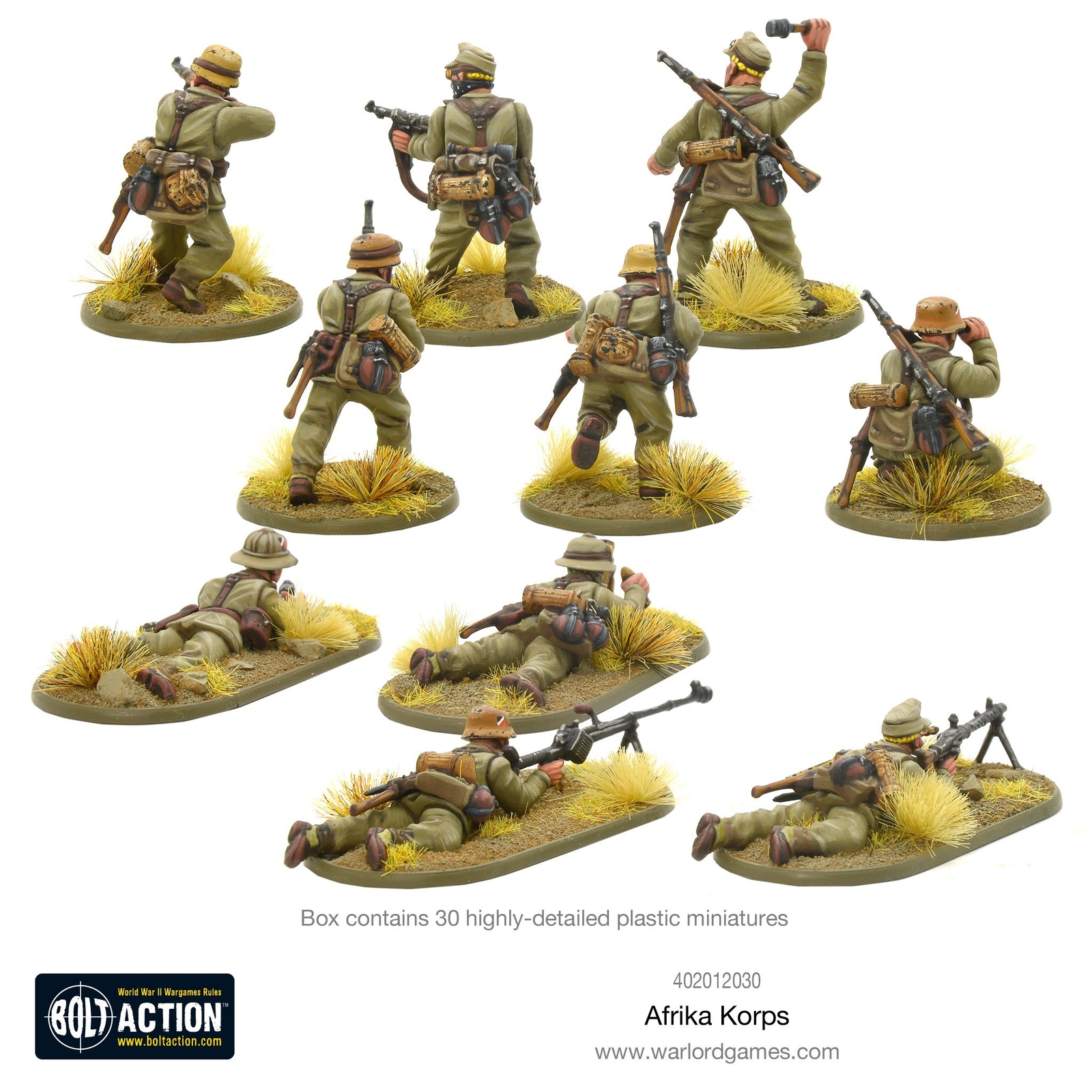 Thumbnail - Afrika Korps Infantry, Deutschland, Bolt Action Ww2, Warlord Games,