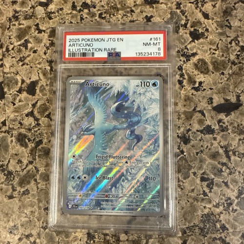 Pokémon TCG Articuno Full Art Holo Illustration Rare 161/159 SV09 PSA 8