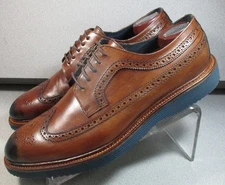 241460 MSi60 JAMESON MEN SHOE 8.5 M TAN LEATHER MADE IN ITALY JOHNSTON &MURPHY