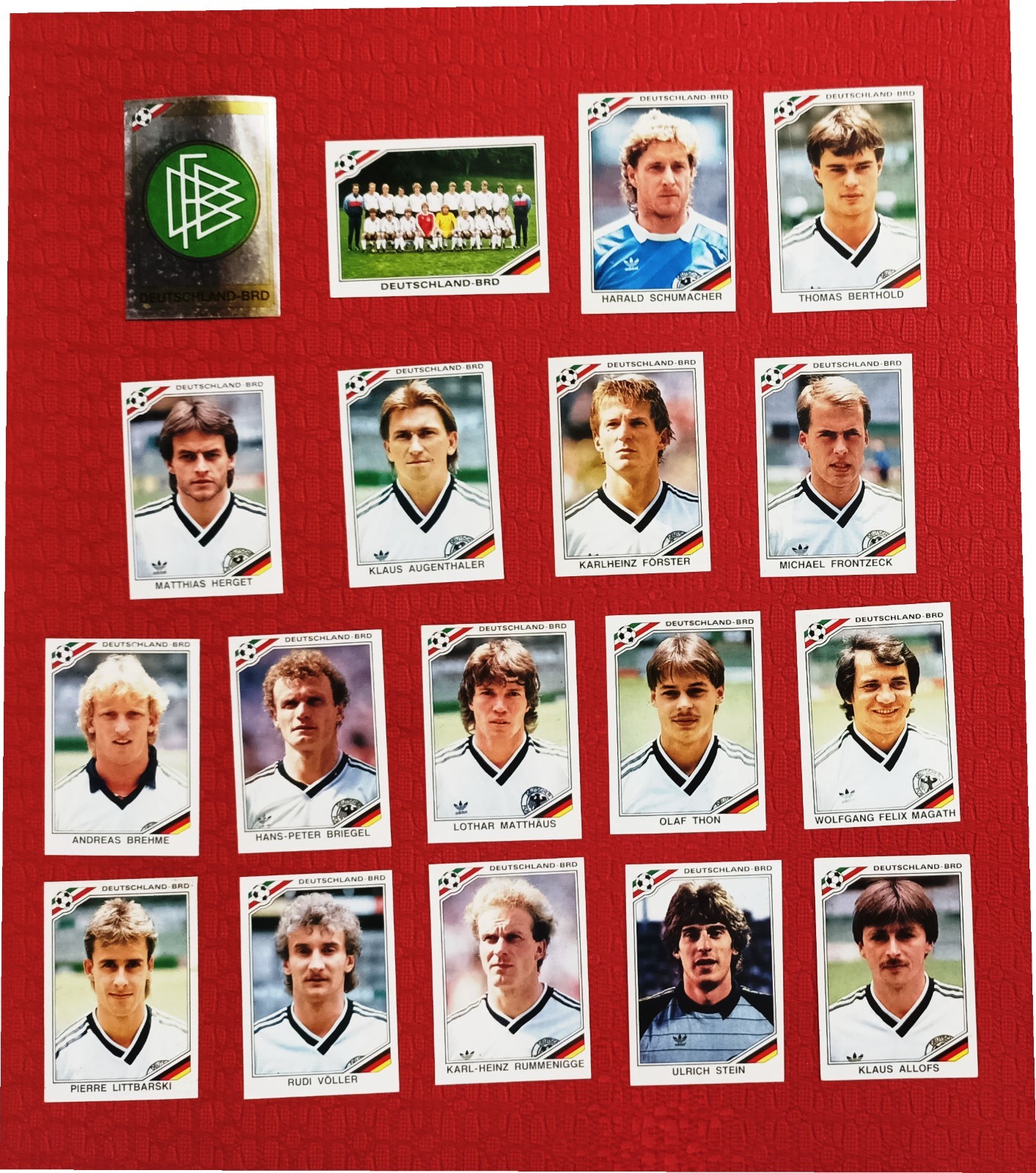 °° Figurine Mexico 86 - Deutschland °° Scudetto + Squadra completa Originale