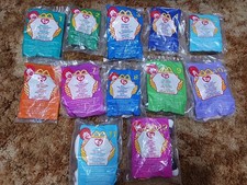 McDonald's Ty Teenie Beanie Babies Complete Set 1-12, Vintage 1999, Sealed Bags