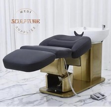 Salon Spa Bed Chair Backwash Unit Black And Gold