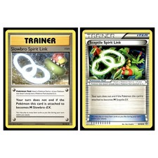 2 Card Pokemon TCG Collection - Slowbro Spirit Link & Sceptile Spirit Link MP