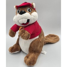 Bucees Beaver Mascot Plush 10" Red Shirt Hat