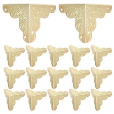60 Pcs Metal Corner Brackets Cabinet Protectors Decorative Corners