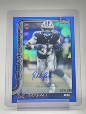 PHIL MAFAH 2025 TOPPS CHROME ROOKIE AUTO BLUE /150 #RA-PM COWBOYS Q6608