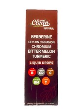 Clean Nutra Berberine Ceylon Cinnamon Turmeric Liquid Drops 2oz