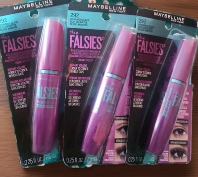 3 PACK Maybelline Volum'express Falsies Mascara 292 Brownish Black NEW SEALED 