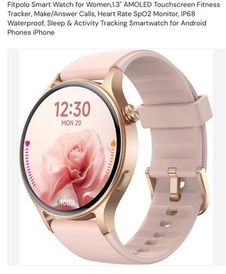 AR-01 Women's Smart Watch 1.32  Touchscreen Fitness Tracker Heart Monitor Phone