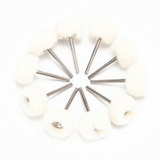 10Pack Fine Wool Polishing Brush Buffing Wheel 1/8" Shank Set Rotary Tool Dremel