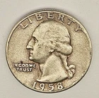 1958-D Washington Silver Quarter Denver USA Mint Collector's Coin 90% 25c