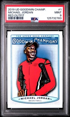 2019 Upper Deck Goodwin Champions Michael Jordan Red Outfit PSA 9 Chicago Bulls
