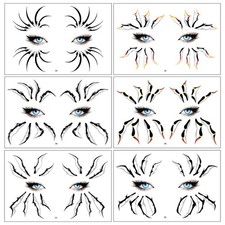 Halloween Spider Legs Temporary Tattoo Stickers Cosplay Makeup Face Decor Decals