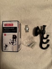 Delta Accolade Wall Mounted Expandable 3-Prong J-Hook Towel Hook in Matte Black