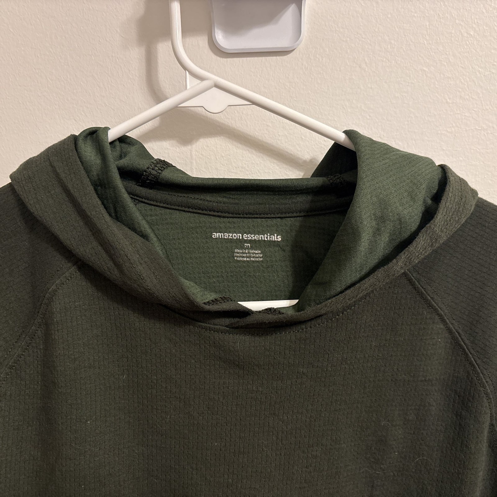 Amazon Essentials Men's Dark Green Pullover Hoodie - image 2