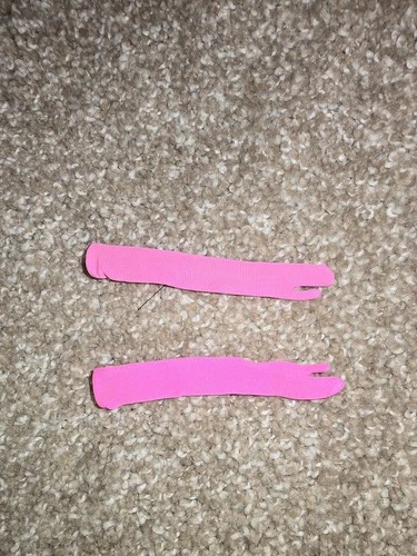 Vintage Barbie Extravaganza #1844 Hot Pink Tricot Glove Set 1968 Mattel