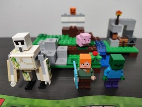 LEGO 21123 Minecraft The Iron Golem 100% Complete w/Instructions 