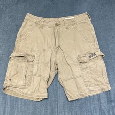 Wrangler Relaxed Fit Cargo Shorts Men 32 Beige Utility Pockets Flat Front Summer